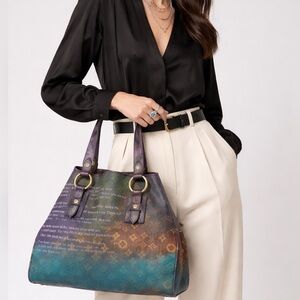 LV 
Limited Edition Richard Prince Mixed Blue Monogram Heartbreak Jokes Tote Bag